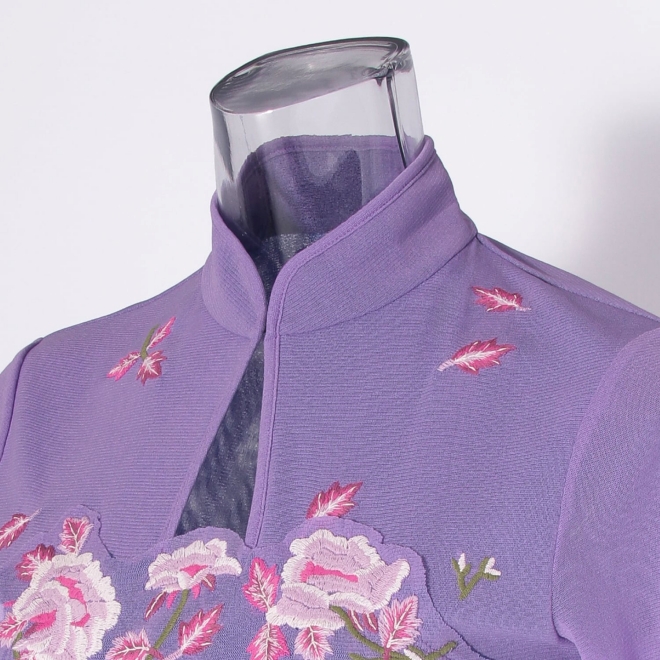 【COMING SOON】Yunnan flower embroidery with net ドレス 詳細画像 パープル 4