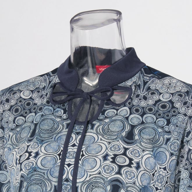 【COMING SOON】Miao circle print on net ブラウス 詳細画像 ブルー系マルチ 4