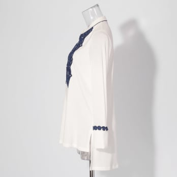 【COMING SOON】Solid net w/miao circle lace ブラウス 詳細画像