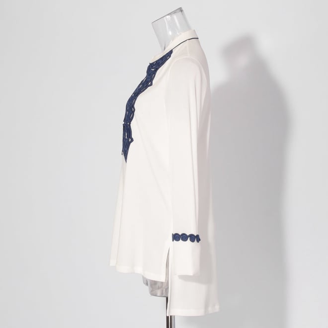 【COMING SOON】Solid net w/miao circle lace ブラウス 詳細画像 ホワイト 2