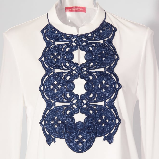 【COMING SOON】Solid net w/miao circle lace ブラウス 詳細画像 ホワイト 4