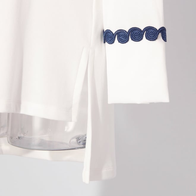 【COMING SOON】Solid net w/miao circle lace ブラウス 詳細画像 ホワイト 5