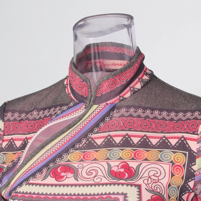 【COMING SOON】Yunnan carpet print on net ブラウス 詳細画像 ピンク系マルチ 4