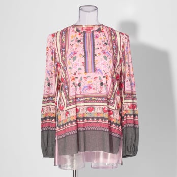 【COMING SOON】Yunnan carpet print on net ブラウス
