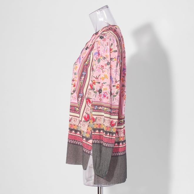 【COMING SOON】Yunnan carpet print on net ブラウス 詳細画像 ピンク系マルチ 2