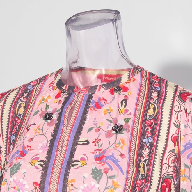 【COMING SOON】Yunnan carpet print on net ブラウス 詳細画像 ピンク系マルチ 4