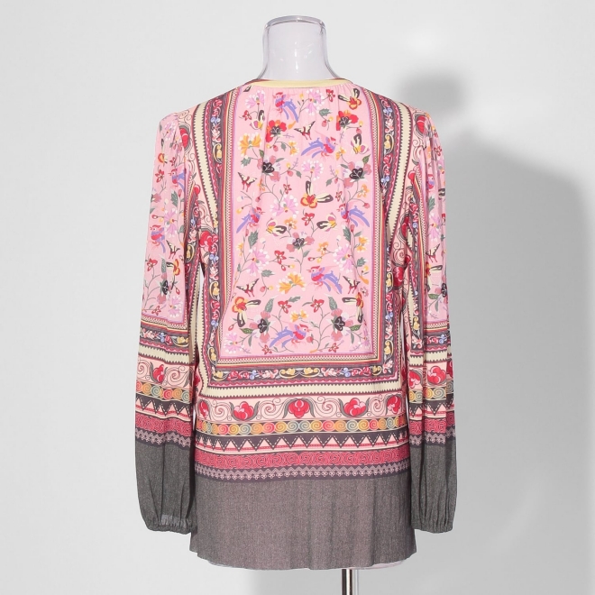 Yunnan carpet print on net ブラウス 詳細画像 ピンク系マルチ 7