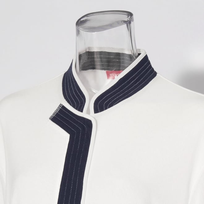 Solid net w/stitching details ブラウス 詳細画像 ホワイト 6