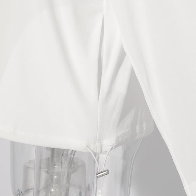 Solid net w/stitching details ブラウス 詳細画像 ホワイト 7