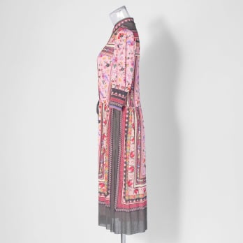 【COMING SOON】Yunnan carpet print on net ドレス 詳細画像