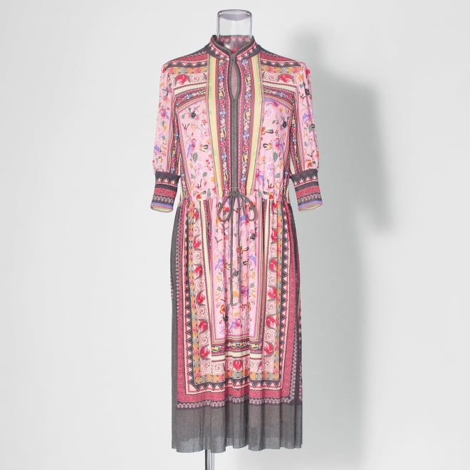 【COMING SOON】Yunnan carpet print on net ドレス