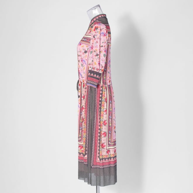 【COMING SOON】Yunnan carpet print on net ドレス 詳細画像 ピンク系マルチ 2