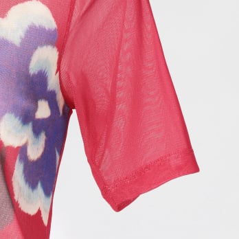 Orchid floral art netting ブラウス 詳細画像