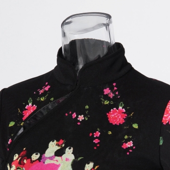 【COMING SOON】Peach baby print on stretch netting ブラウス 詳細画像