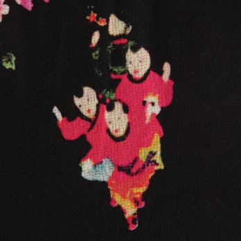 【COMING SOON】Peach baby print on stretch netting ドレス 詳細画像
