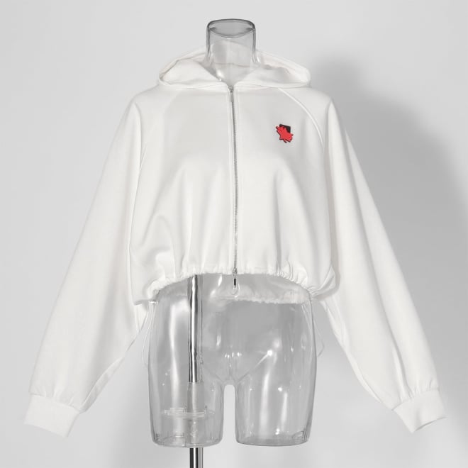 【COMING SOON】〈RDG〉ショートジップパーカー 詳細画像 ホワイト 1