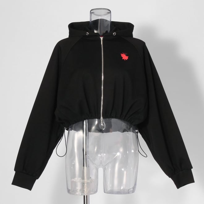 【COMING SOON】〈RDG〉ショートジップパーカー 詳細画像 ブラック 1