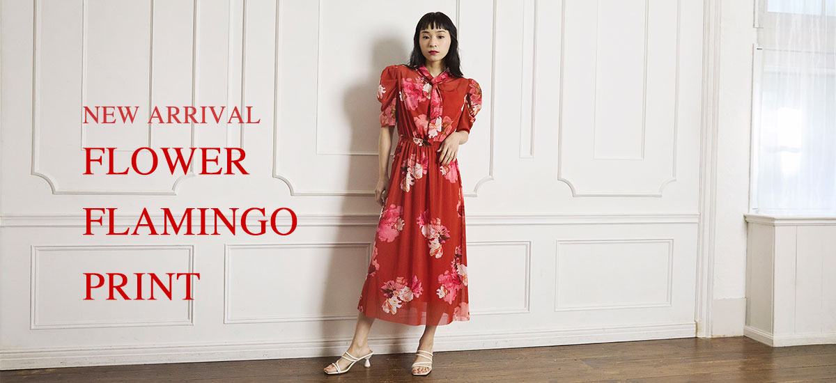 Flower flamingo print