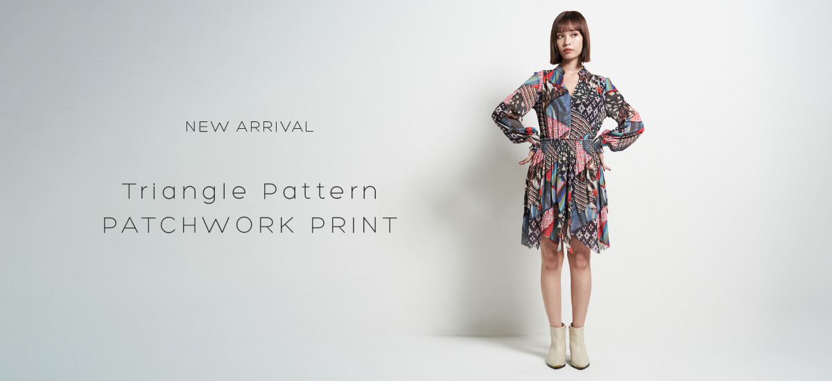 TRIANGLE PATTERN PATCHWORK PRINT