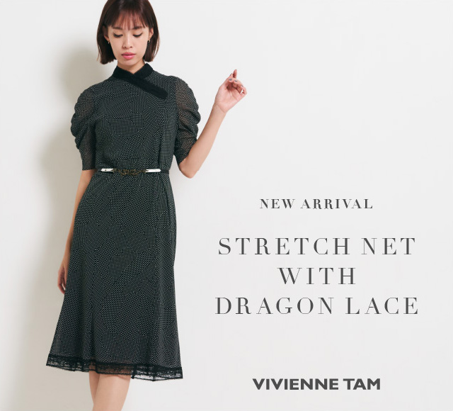 STRETCH NET WITH DRAGON LACE